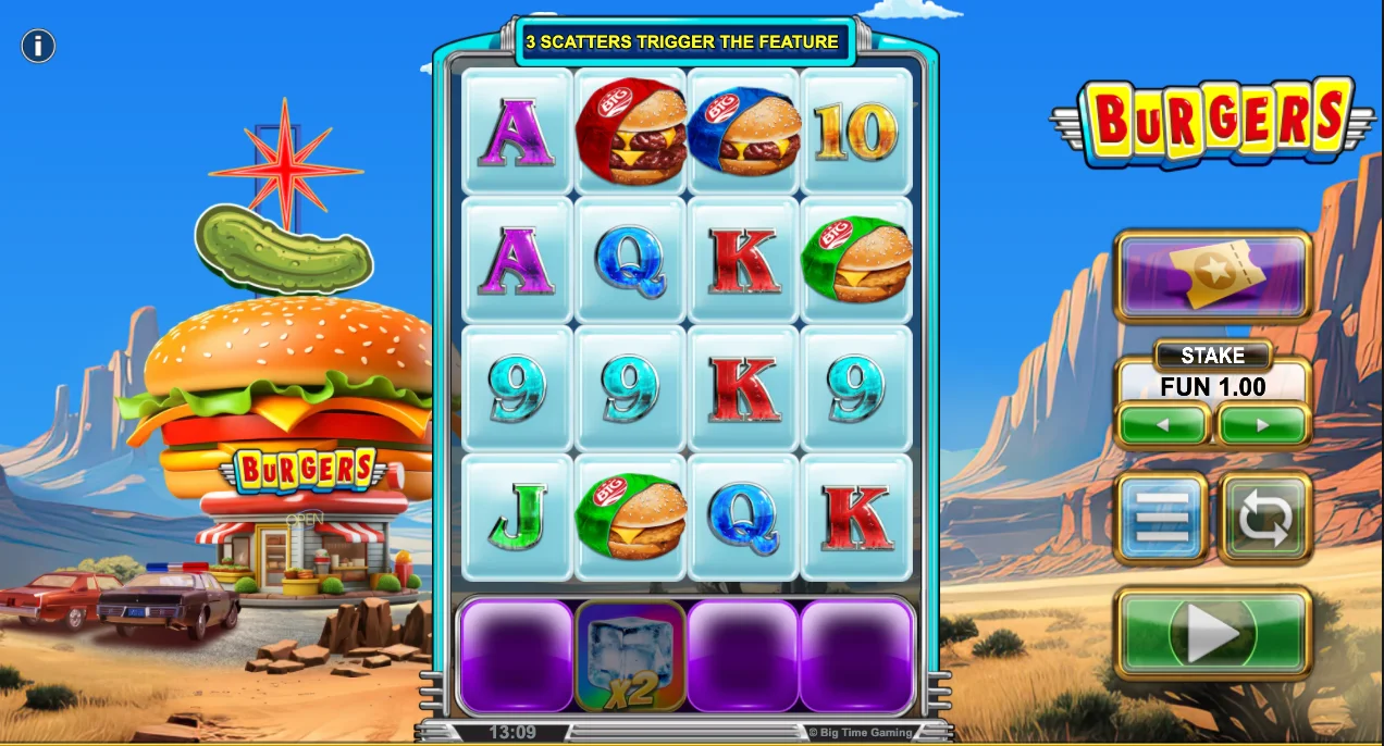 Burgers Slot Bonus Features - Wild Multipliers, Bonus Reel and Ice Multiplier Free Spins