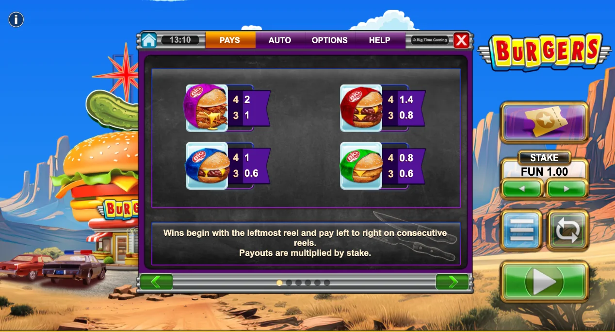 Burgers Slot Free Spins Feature - Progressive Ice Multiplier in Action by Big Time Gaming